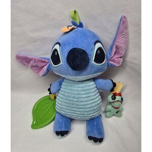 Disney Baby Stitch Plush Activity Toy 9" Crinkle Plush Toy With Scrump 2022